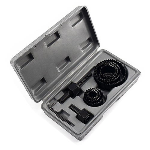 Набір для свердління отворів у деревині гіпсокартоні пластику 11 предметів Без бренда, фото 1