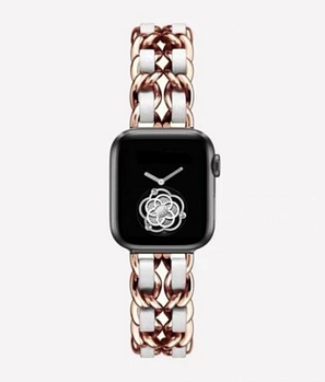 Ремешок Apple Watch for 38/40/41 mm CHANEll, rose white (KG-8191)