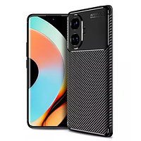 Чохол Fiji Ultimate Carbon для Realme 10 Pro Plus противоударный бампер чорний