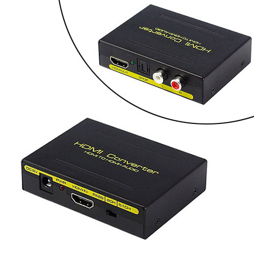 Аудіо екстрактор, перетворювач HDMI, SPDIF, Toslink, RCA, тюльпан, фото 1