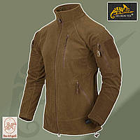 Всесезонна Флісова кофта тепла толстовка худі Helikon Alpha Tactical фліс Coyote / Black XS,S,M,L,XL,2XL,3XL