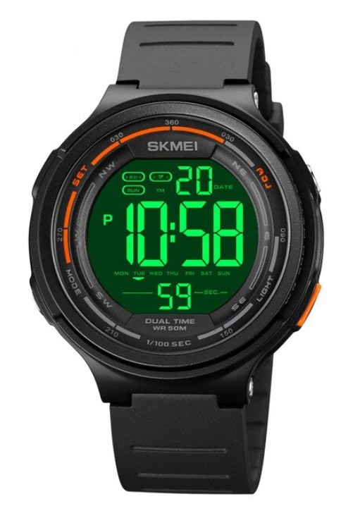Чоловічий наручний годинник Skmei Elektro Black, фото 1