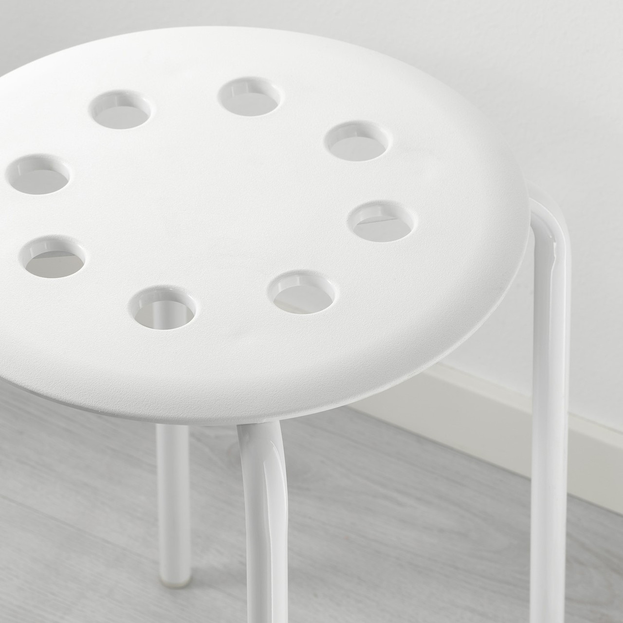 IKEA MARIUS МАРИУС Табурет, белый, 45 см - фото 7 - id-p1851418679