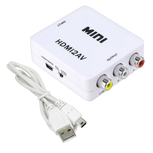 Купить HDMI - AV RCA конвертер видео, аудио, белый Без бренда, цена 234 ...