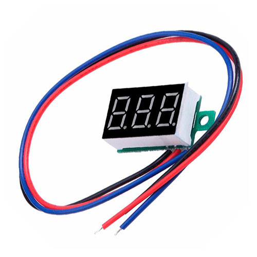 Цифровий вольтметр 4.5-30В LED вимірювач вольтажу