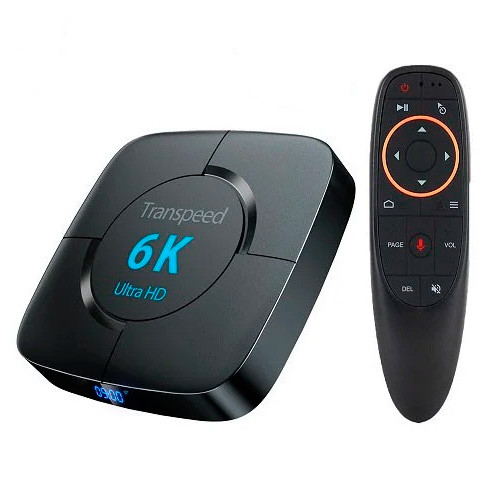 Медіаплеєр Android 9.0 Smart TV Box H616 4/64ГБ Transpeed T98 6K+Air Mouse