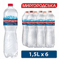 Вода 1,5л мінеральна сильногазована "Миргородська" (1/6)