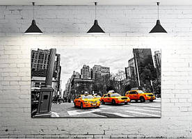 Картина на полотні на стіну для інтер`єру/спальні/прихожої DK Таксі (DKP4560-g208) 50х100 см