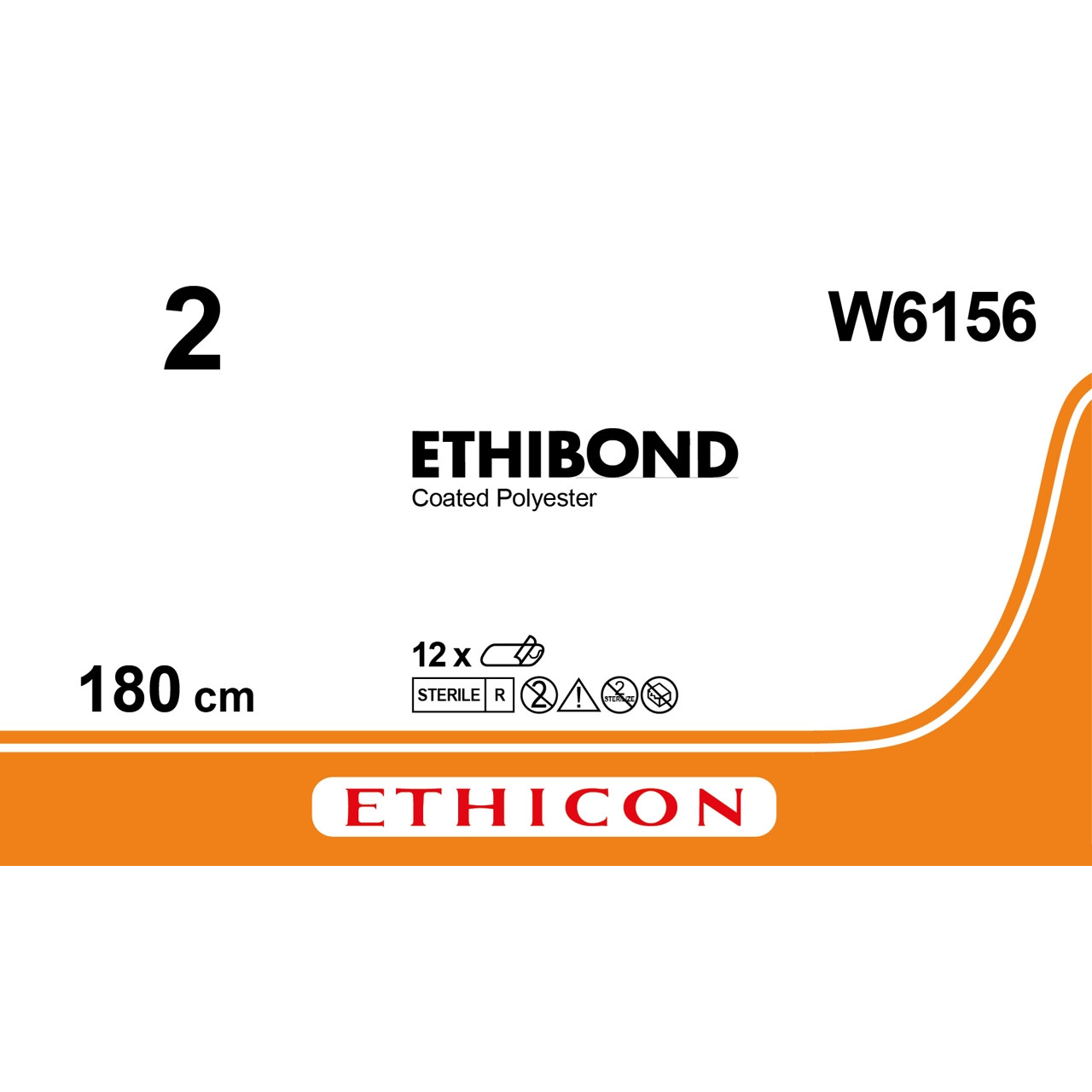 Етібонд (Ethibond) 2, без голки, зелений,180 см, 1шт.