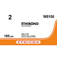 Етібонд (Ethibond) 2, без голки, зелений,180 см, 1шт.