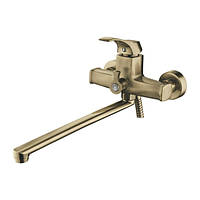 Змішувач для ванної з довгим виливом Lamber 24500 Бронза