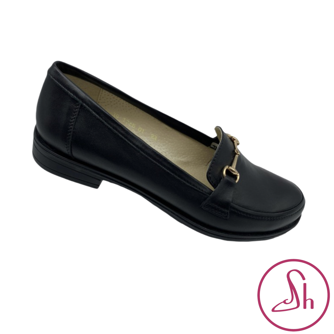 Класичні жіночі лофери чорного кольору “Style Shoes”