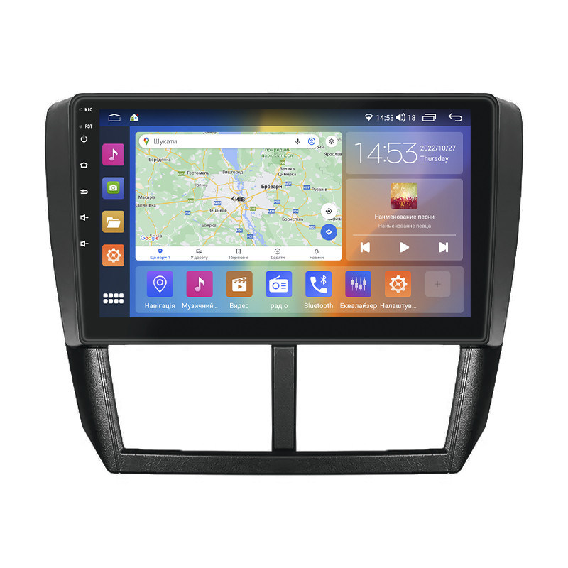 Штатна магнітола Lesko для Subaru Forester III 2007-2011 IPS 9" 4/64 Gb CarPlay 4G Wi-Fi GPS Prime 3 шт., фото 1