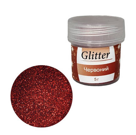Glitter ЧЕРВОНИЙ 5 г, фото 1