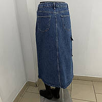 Жіноча джинсова спідниця карго довга 30