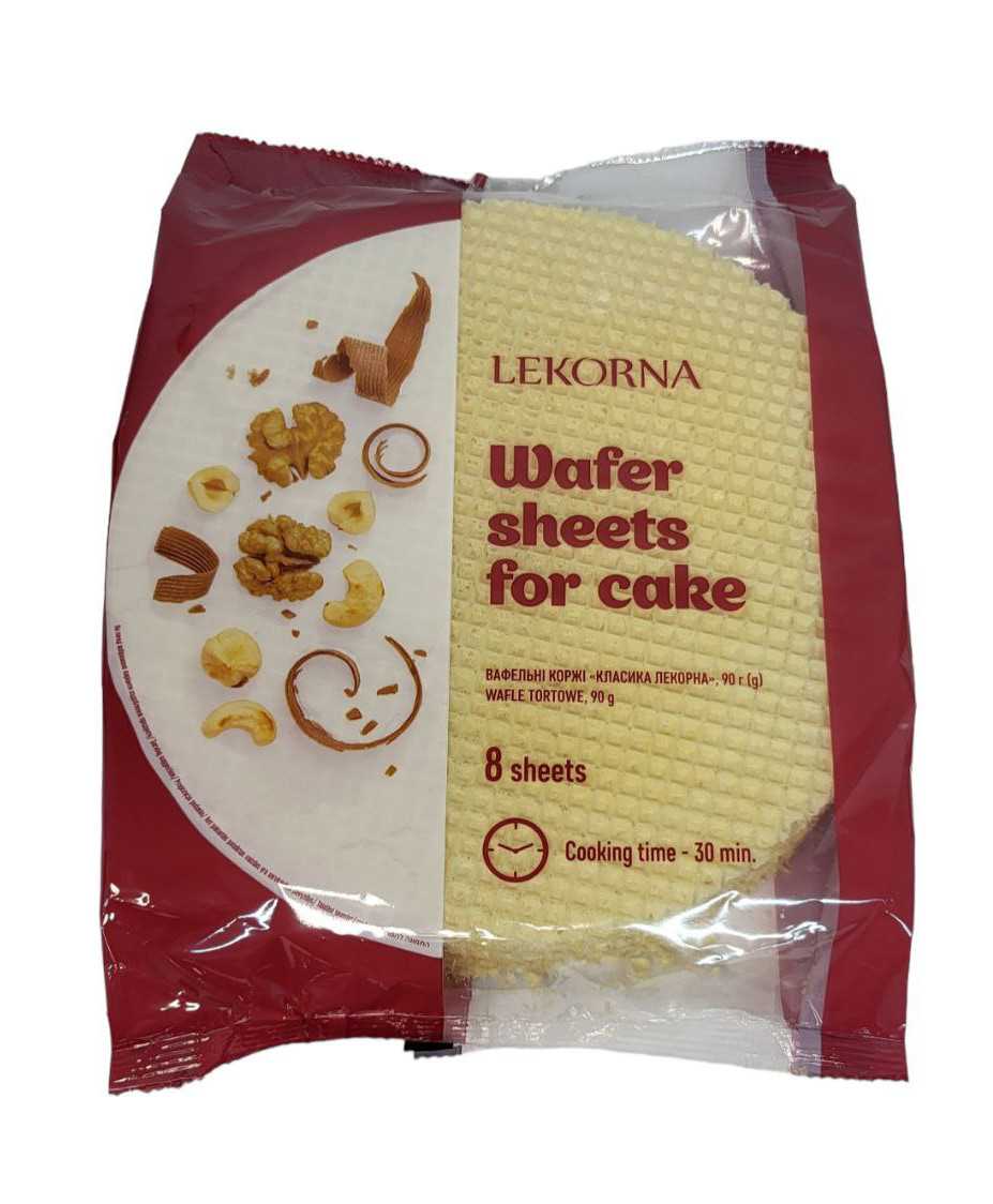 Купить Вафельные коржи Lekorna «Классика» 90 г., 8 шт, цена 47 ₴ — Prom ...