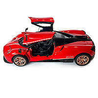 Машинка металева іграшкова Pagani huayra, Авто Експерт, червона, світло, звук, інерція, відкр. двері, 16*4*7см. (67008), фото 4