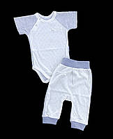 Костюм 2в1: боді-футболка, штани "Ніжність", рібана ажур ТМ "Sweet Mario" (Футболка або майка чи теніска із