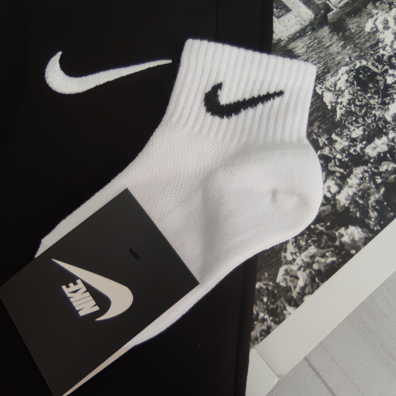 Дитячі білі перфоровані літні бавовняні шкарпетки Nike