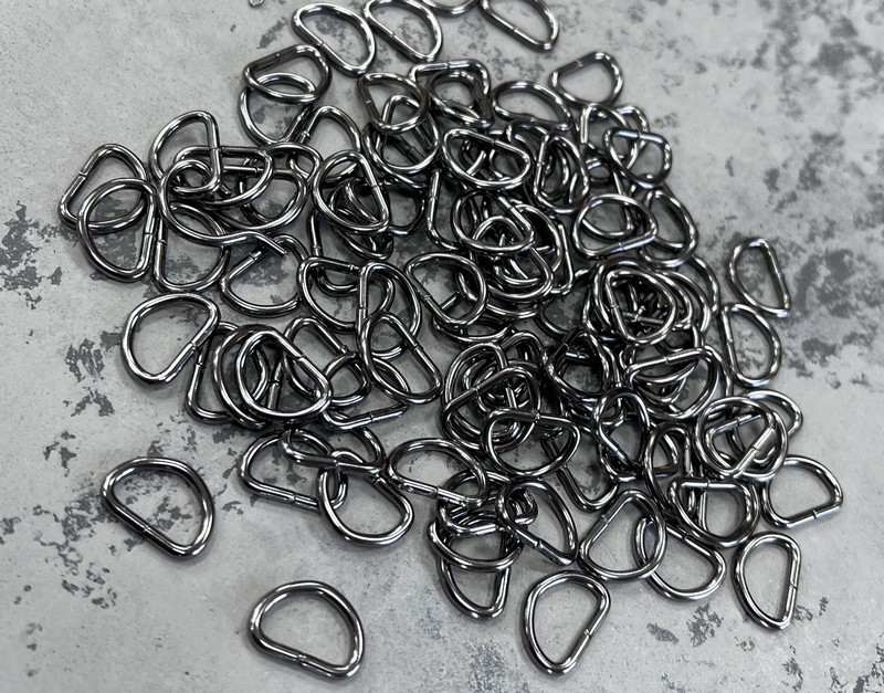 Півкільце 15х9х2 мм темний нікель (100 шт), фото 1