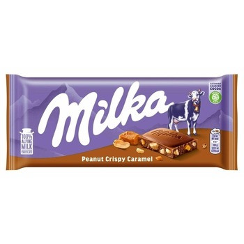 Шоколад Milka Peanut Crispy Caramel 90g, фото 1