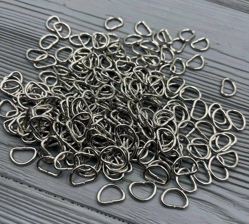 Напівкільце 15х9х2 мм нікель (100 шт), фото 1