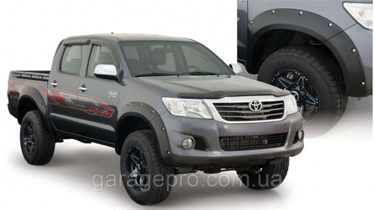 Пластиковые расширители арок Toyota Hilux 2012-2015 (Фендера / ABS-пластик) - фото 2 - id-p1851471762