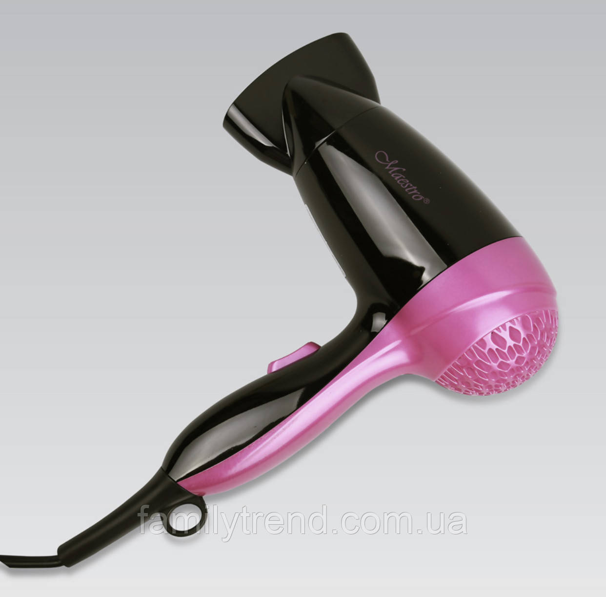 Фен для волосся компактний дорожній Maestro 1200 Вт MR-200-PINK Потужний стильний компактний фен, Мініфен