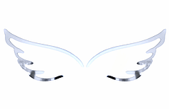 009 Декор із полістиролу Крила - металік срібло