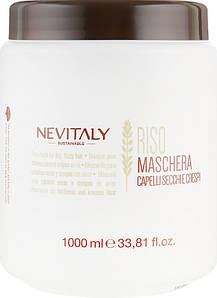 Маска з рисом для сухого та кучерявого волосся Nevitaly RISO  - DRY FRIZZY HAIR  Rice Mask,  1000 мл