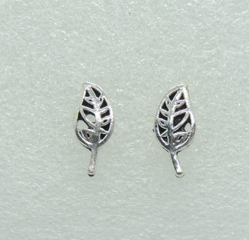 Сережки Liresmina Jewelry сережки-гвоздики (пусети) Березовий листочок ріблястий