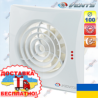Бесшумный вентилятор для ванной Вентс 100 Квайт (VENTS 100 Quiet)