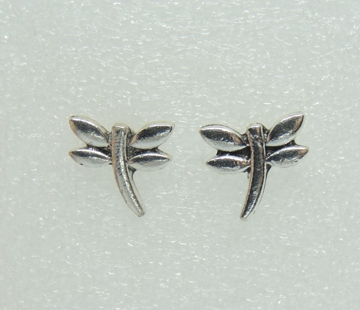 Сережки Liresmina Jewelry сережки-гвоздики (пусети) Стрекоза сріблястий