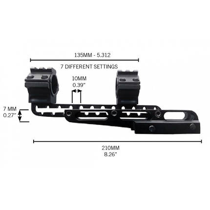 Кріплення універсальне консольне (weaver, монолітне, 30/25,4 мм), фото 2