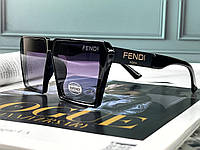 Окуляри сонцезахисні жіночі чорні квадратні стильні сонячні окуляри захист UV 400 лінзи полікарбонат Fend