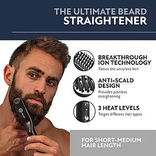 Heated straightening brush beard online