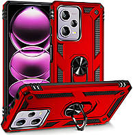 Протиударний чохол для Xiaomi Redmi Note 12 Pro 5g червоний з кільцем підставкою