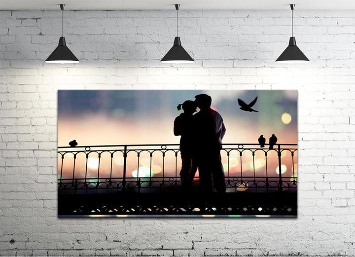 Картина на полотні на стіну для інтер`єру/спальні/прихожої DK Любов і блакитні (DKP4560-l504) 50х100 см
