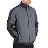 Куртка SOFTSHELL темно сіро-чорна, тришарова, тканина - стрейч 300 GSM 100D Куртка чоловіча softshell, фото 5
