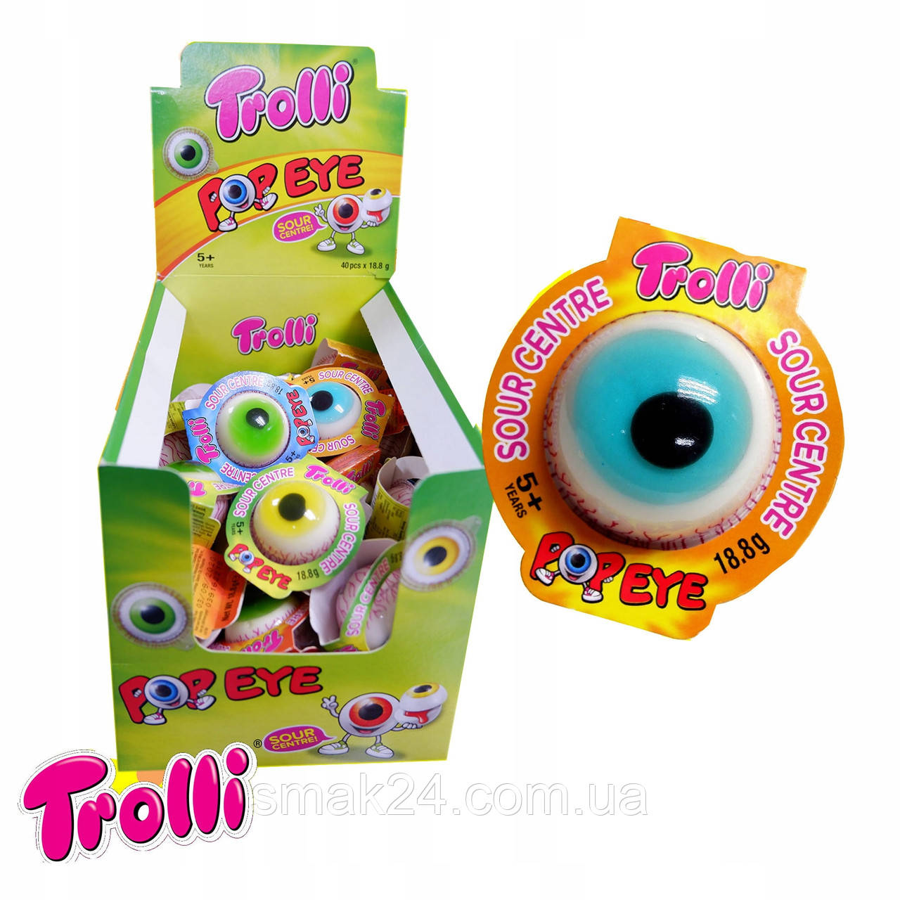 Желейные конфеты Глаза Trolli Pop Eye 18.8г Германия: продажа