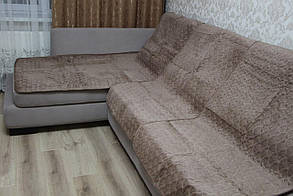 Велюрові покривала-дивандеки на кутовий диван комплект