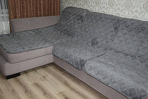 Комплект дивандеків на кутовий диван велюр