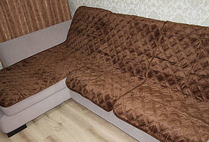 Покривала на кутовий диван "Ромбік" коричневий колір
