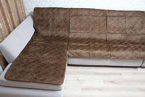 Покривала дивандеки на кутовий диван коричневого забарвлення