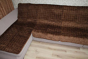 Покривала дивандеки на кутовий диван комплект велюр