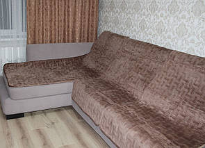 Комплект дивандеків на кутовий диван із велюру