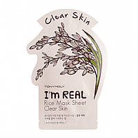 Тканинна маска для обличчя Tony Moly I #39;m Real Rice Mask Sheet рису, що відбілює з екстрактом 21 мл (8806194022826)