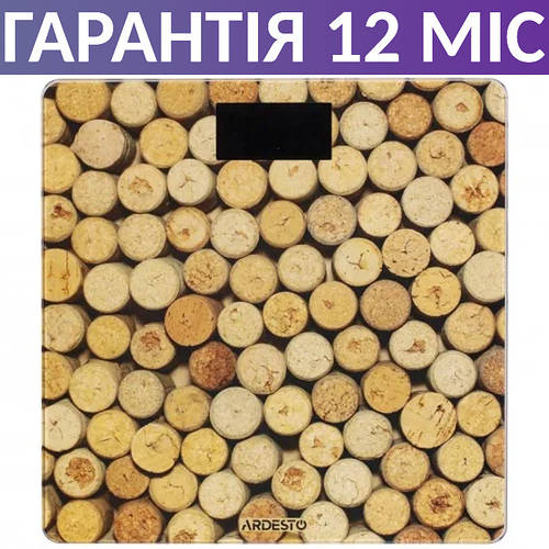 Весы напольные Ardesto Cork, с пробками (стеклянные), электронные, для ...