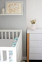 Захист у ліжечко Бампер-коса Baby Veres White Mint Grey 120х15 см 154.02.17, фото 4
