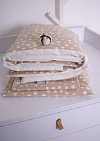 Змінна постіль в ліжечко 120х60 см Baby Veres Flannel stars beige new 3 одиниці 154.5.04.1, фото 8